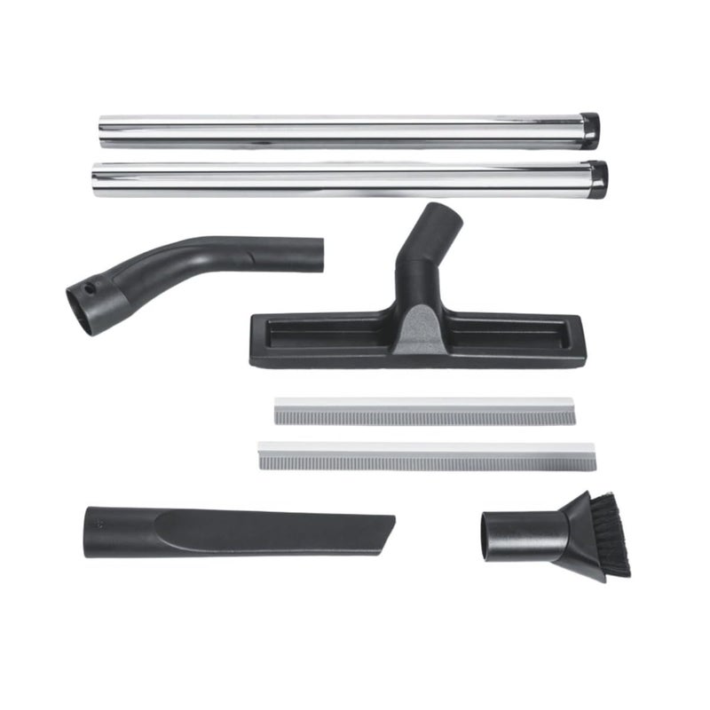 Fein Accessory Set for Efficient Cleaning on Turbo Wet/Dry Dust Extractors - Includes Metal Extension Tubes, Crevice Nozzle, Dusting Brush and Elbow - 31345071020 - Image 1